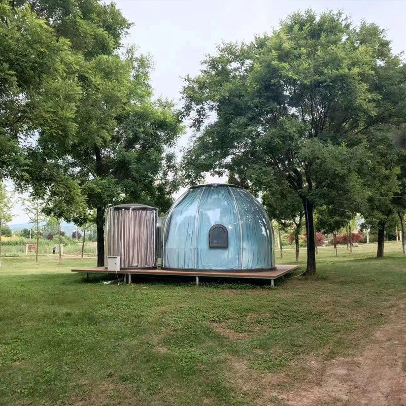 3m x 2.3m Tenda de burbujas de iglú Casa de cúpula de policarbonato con paquete de cartón de madera