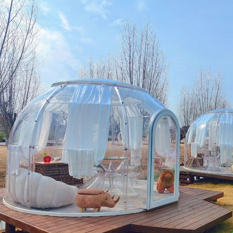 3m x 2.3m Casa de Cúpula Limpia Iglu Tienda de Burbujas con Fiestas y Eventos