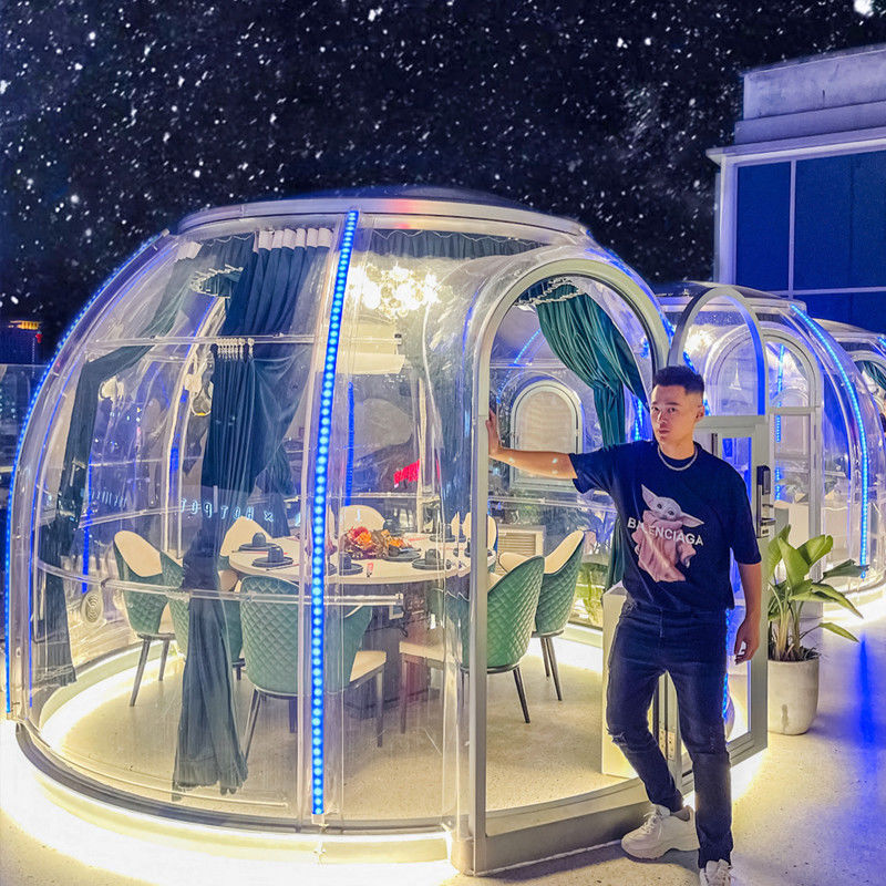 3m x 2.3m Casa de Cúpula Limpia Iglu Tienda de Burbujas con Fiestas y Eventos