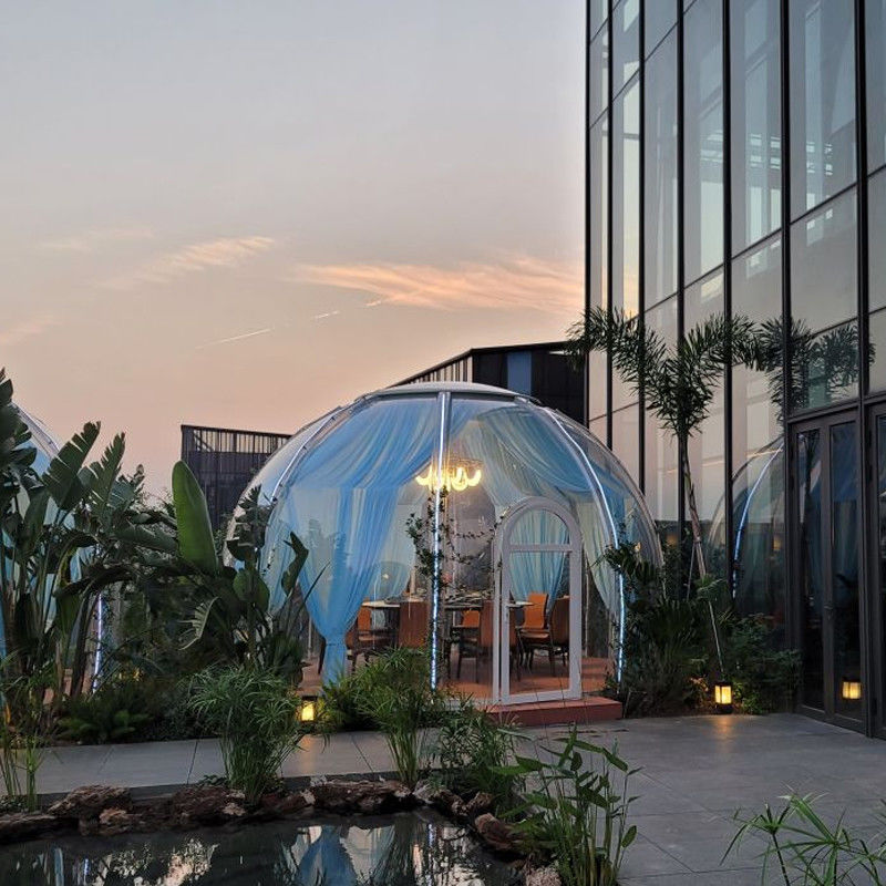 PC Dome House Glamping Bubble Tent para acampar al aire libre y fiestas en el patio trasero