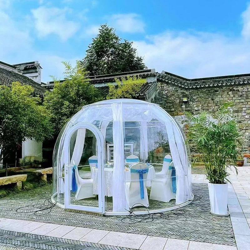 PC Dome House Glamping Bubble Tent para acampar al aire libre y fiestas en el patio trasero