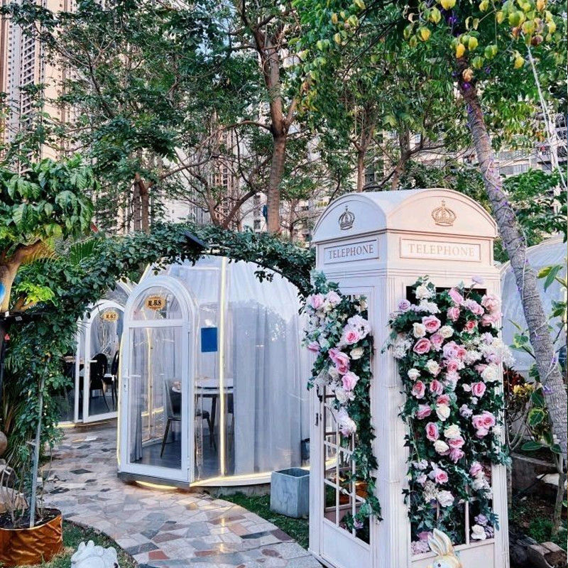 Parque PC Despejar la tienda de iglú 6m Cúpula geodésica para acampar al aire libre