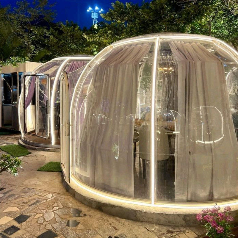 6m PC geodésico Cúpula clara Resistencia UV 99,9% Casa de cúpula para fiestas y eventos